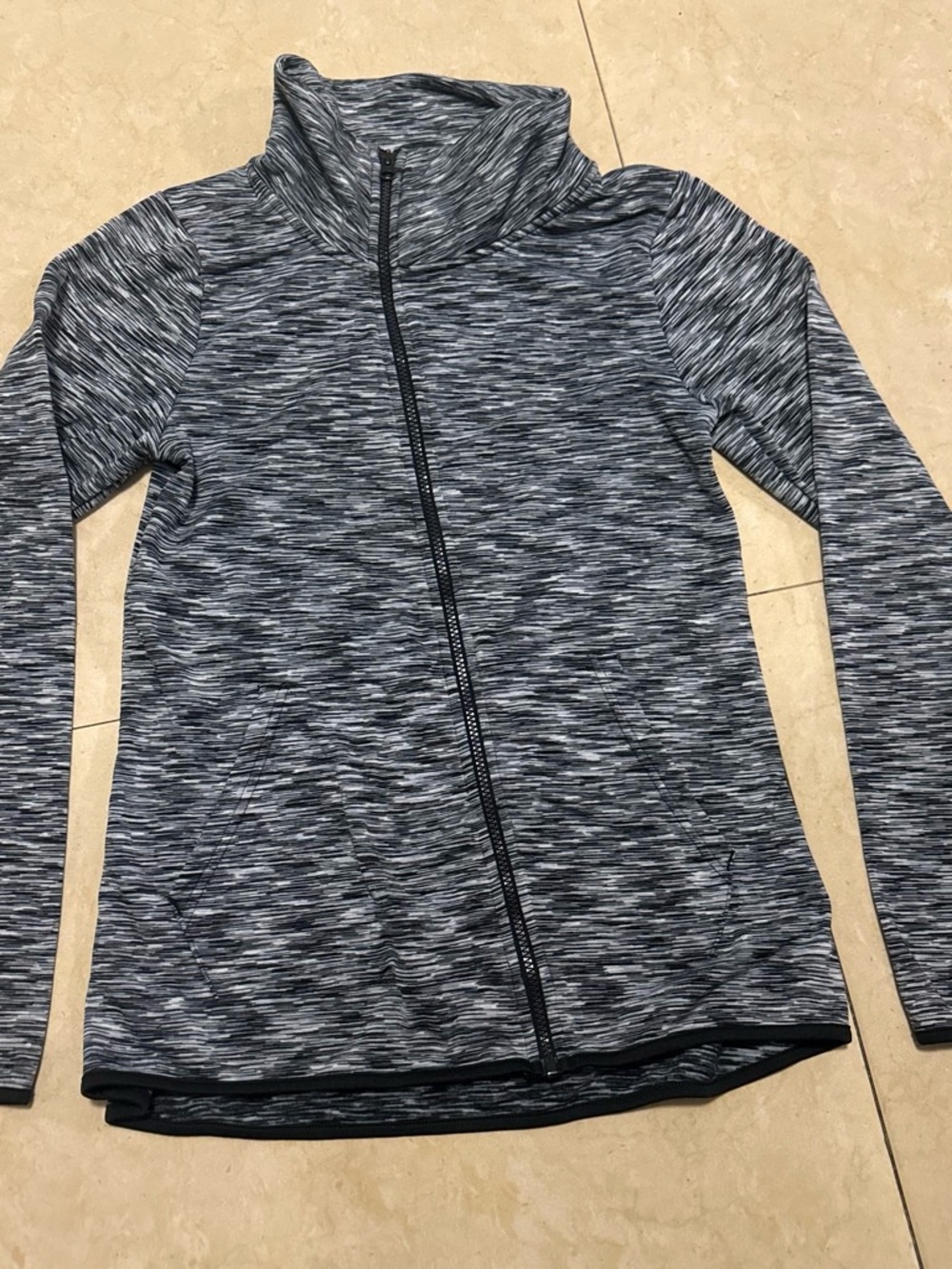 Champion Women's Heathered Black/Grey Asymmetrical Zip Jacket
